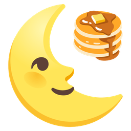 pancakes and last quarter moon face