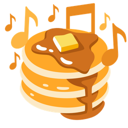 pancakes and musical notes