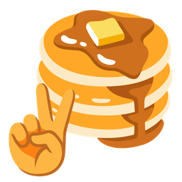 pancakes and peace symbol