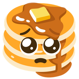 pancakes and pleading face
