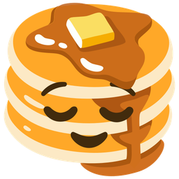 pancakes and relieved face