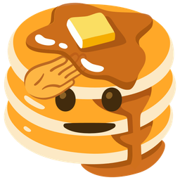 pancakes and saluting face