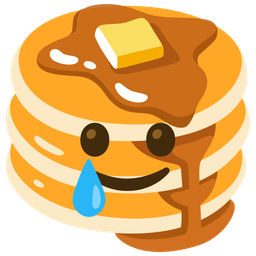 Pancakes and Smiling face with tear