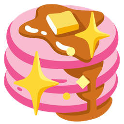 pancakes and sparkling heart