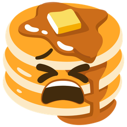 pancakes and tired face