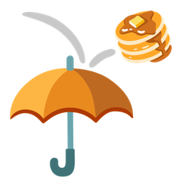 pancakes and umbrella