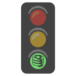 pancakes and vertical traffic light