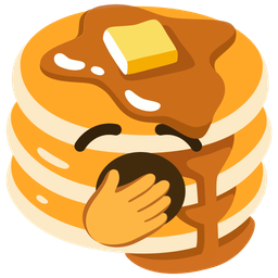 pancakes and yawning face