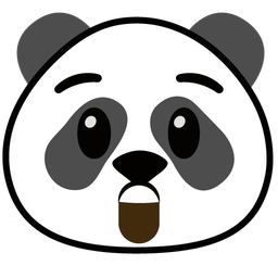 panda and astonished face