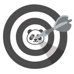 panda and bow and arrow