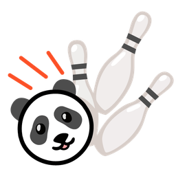 panda and bowling