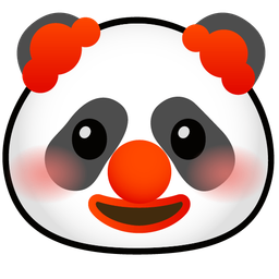 panda and clown face