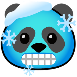 panda and cold face