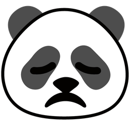 panda and disappointed face