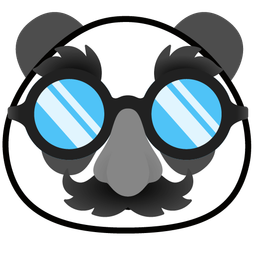 panda and disguised face