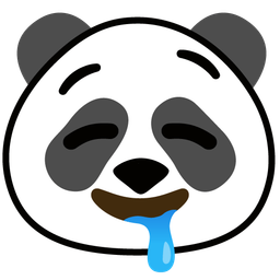 panda and drooling face