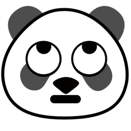 panda and face with rolling eyes