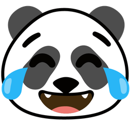 Panda and Face with tears of joy