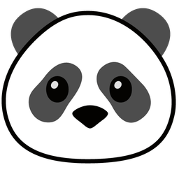 panda and face without mouth