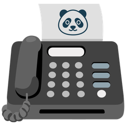 panda and fax machine