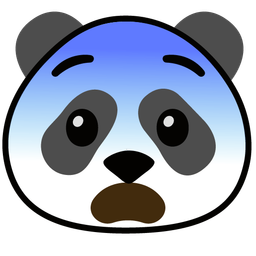 panda and fearful face
