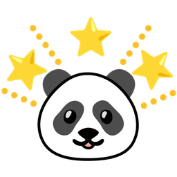panda and glowing star
