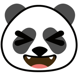 Panda and Grinning squinting face