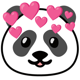 panda and heart with arrow