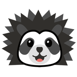 panda and hedgehog