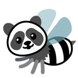 panda and honeybee