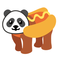 panda and hot dog