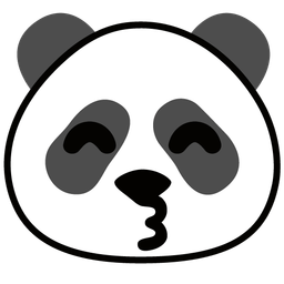 Panda and Kissing face with smiling eyes