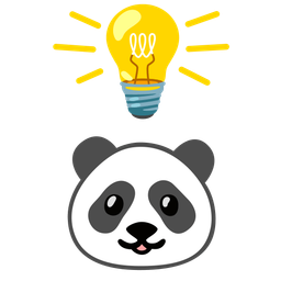panda and light bulb