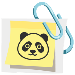 panda and linked paperclips