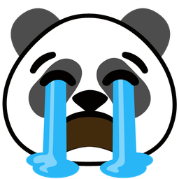 panda and loudly crying face