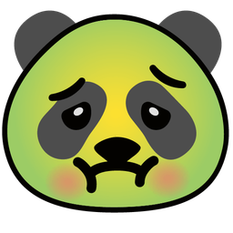 panda and nauseated face