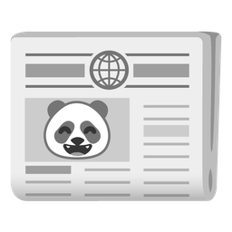 panda and newspaper