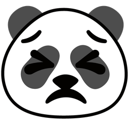 panda and persevering face
