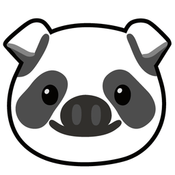 panda and pig face