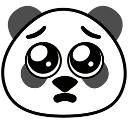 panda and pleading face