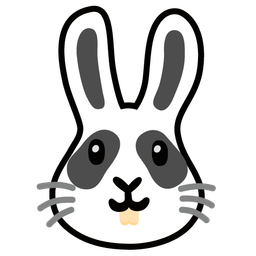 panda and rabbit face