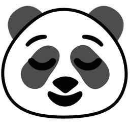 panda and relieved face