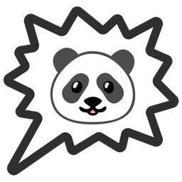 panda and right anger bubble