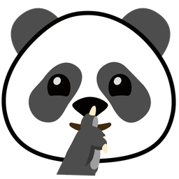 panda and shushing face