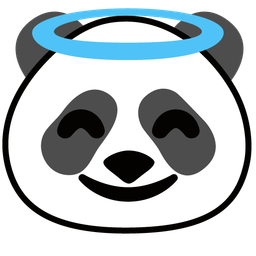 Panda and Smiling face with halo