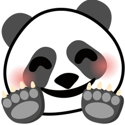 Panda and Smiling face with open hands