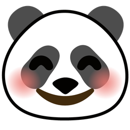 Panda and Smiling face with smiling eyes