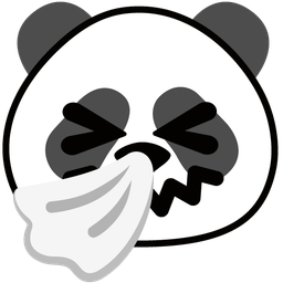 panda and sneezing face