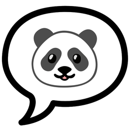 panda and speech balloon