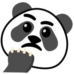 panda and thinking face